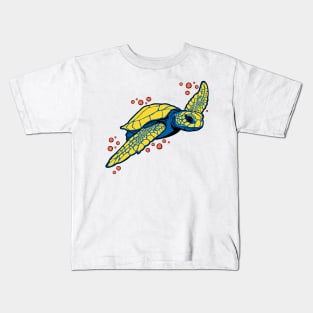 Blue Sea Turtle Kids T-Shirt